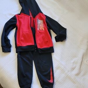 Nike Red and Black Kids Tracksuit
